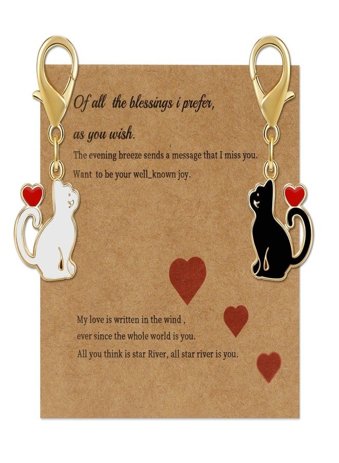 Joyline Cute Cat Heart Keychain for Women Love Charm Purse Bag Keychain Christmas Valentines Anniversary Birthday Gifts - Image 1